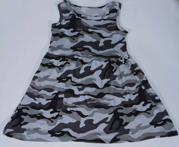 Camouflage Gray Kid's Dress